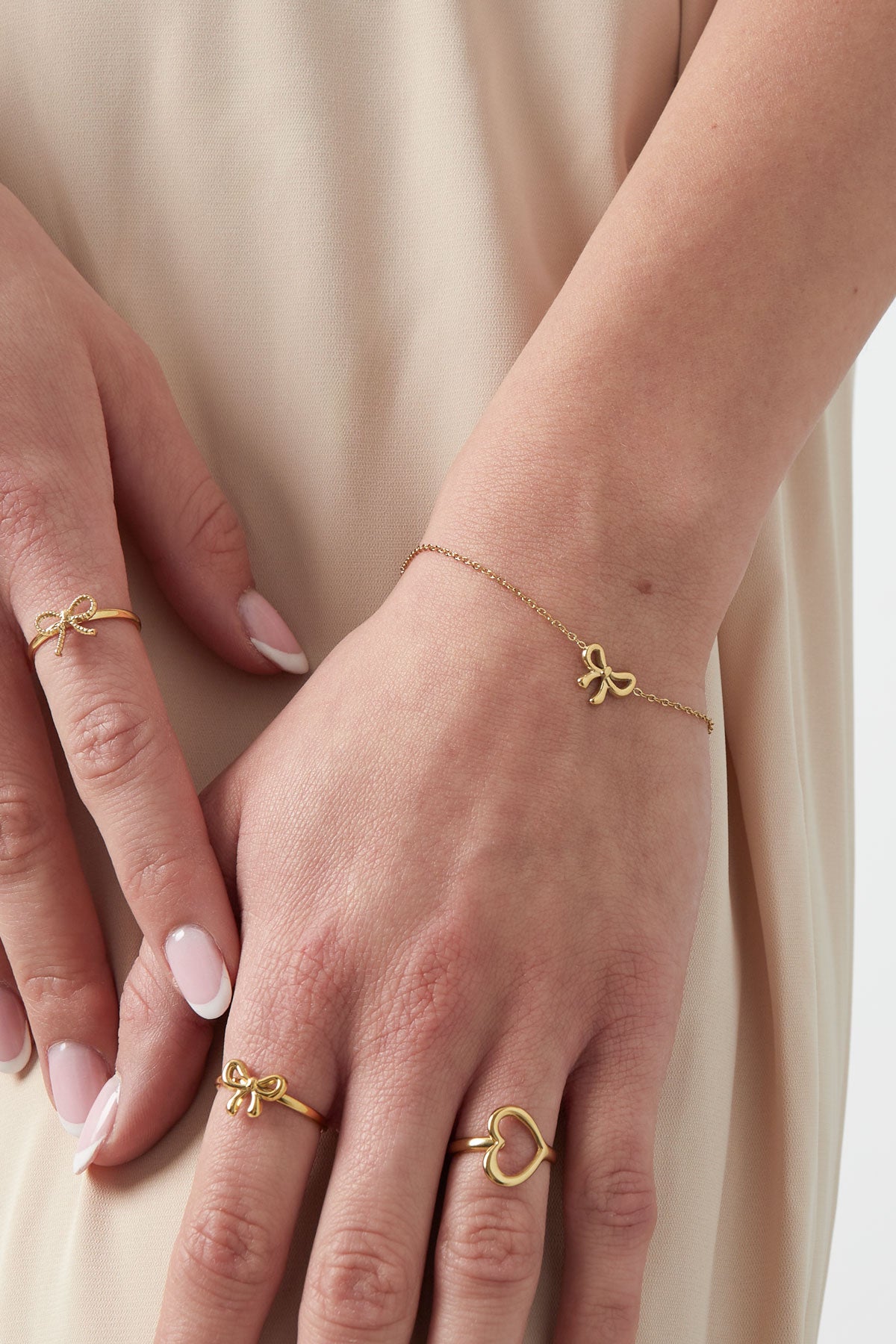 Armband "Schleifenliebe" Silber & Gold
