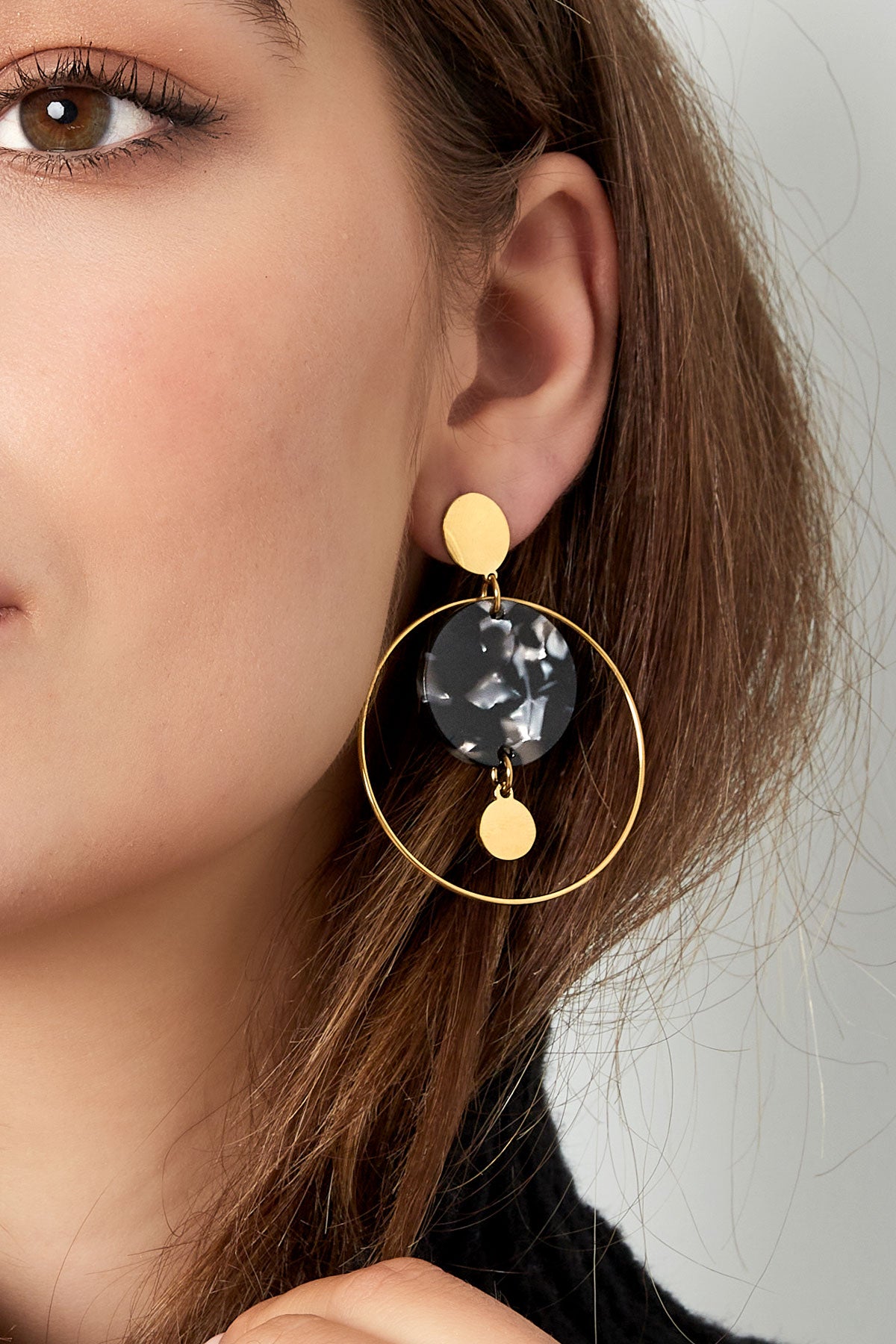Ohrringe "Black Circle" & "Blue Circle"