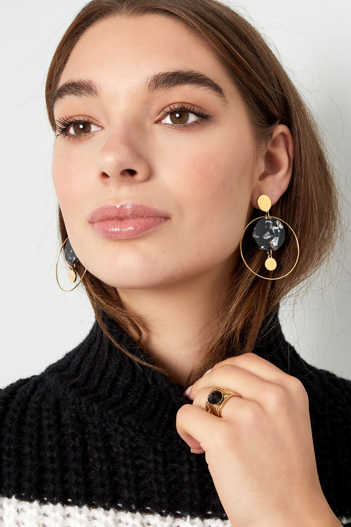Ohrringe "Black Circle" & "Blue Circle"