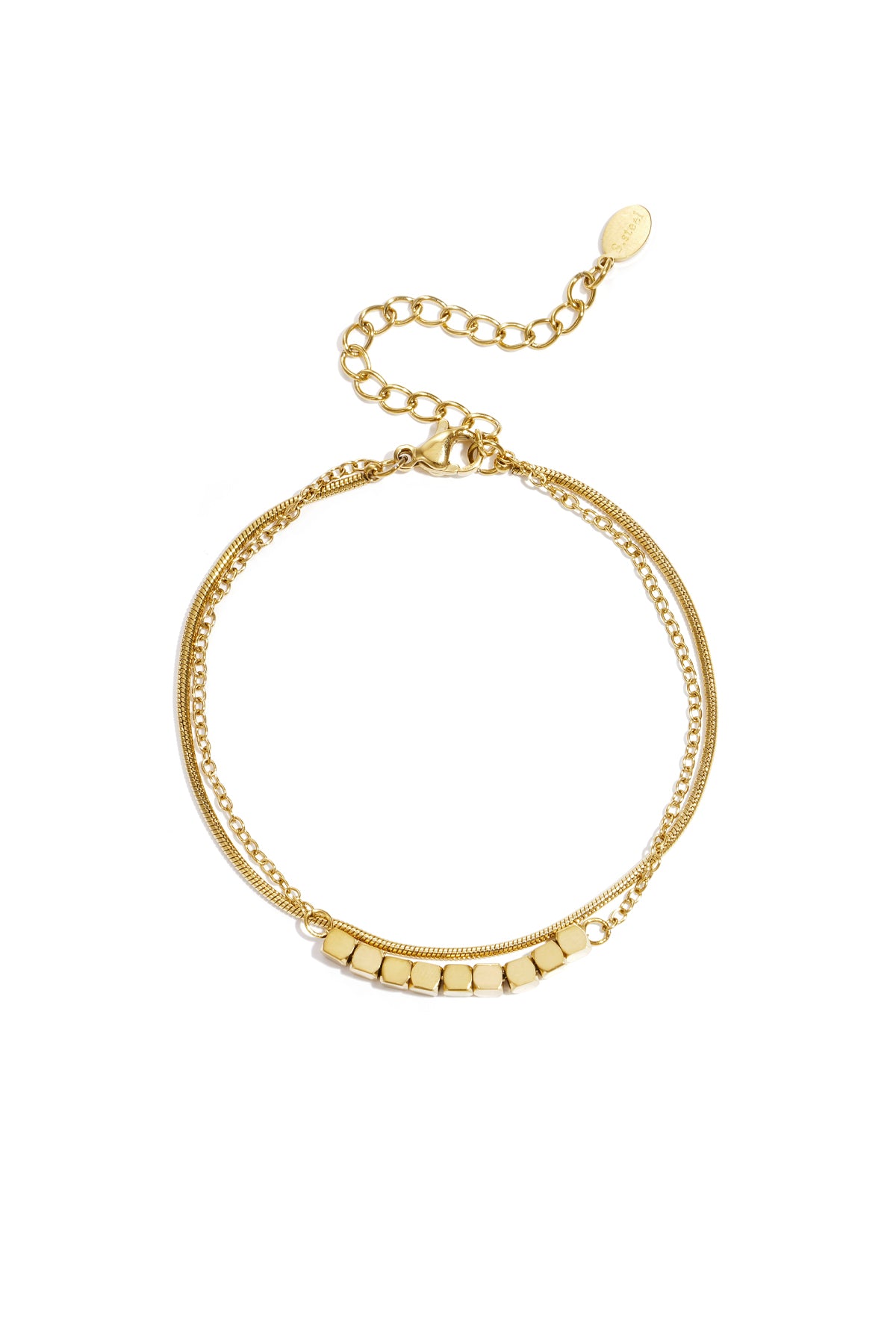 Armband "Golden Cube"