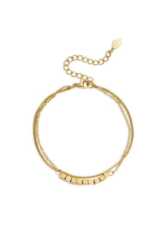 Armband "Golden Cube"