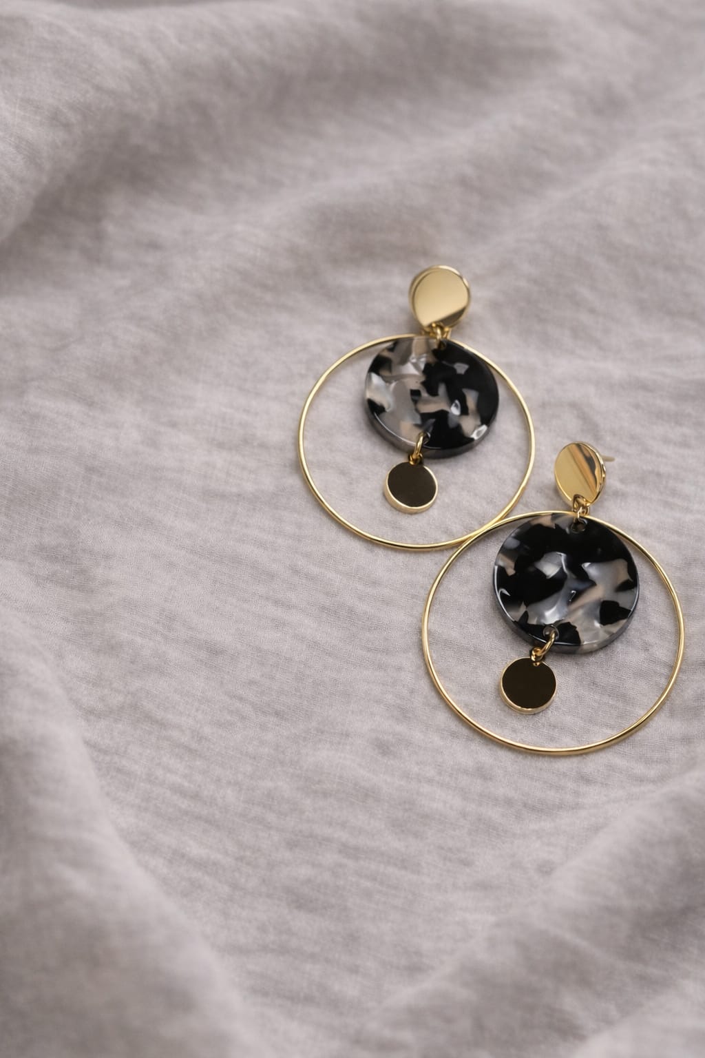 Ohrringe "Black Circle" & "Blue Circle"