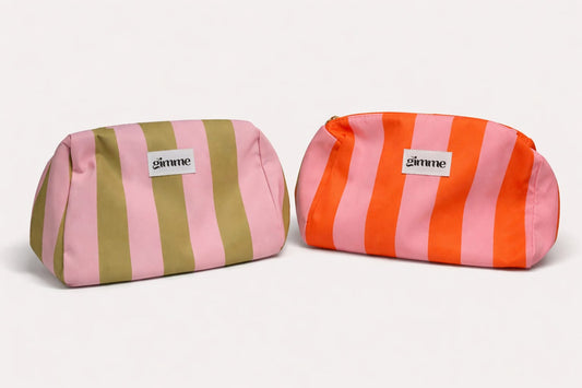 Tasche "Stripe" Grün/Rosa & Orange/Rosa