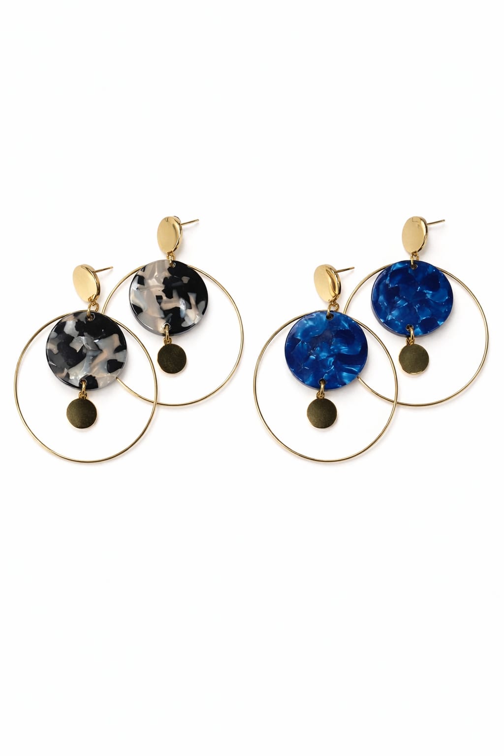 Ohrringe "Black Circle" & "Blue Circle"