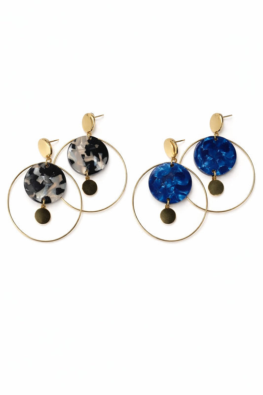 Ohrringe "Black Circle" & "Blue Circle"