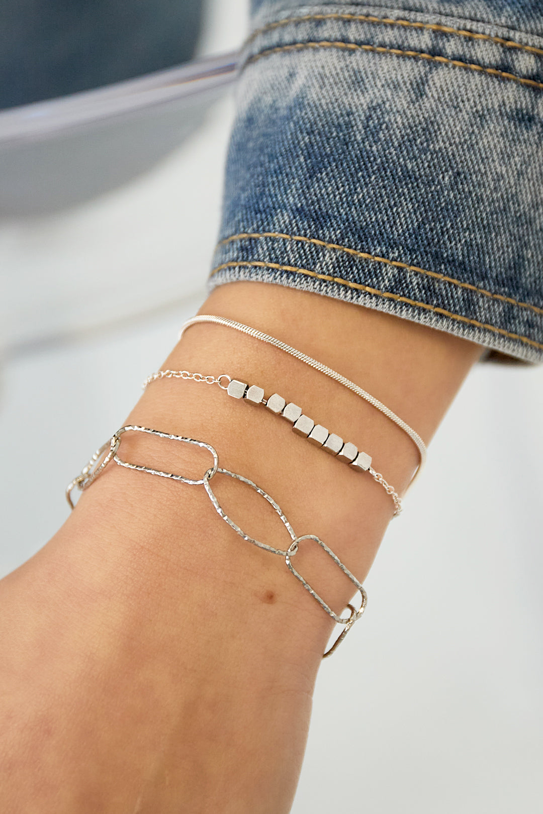 Armband "Golden Cube"